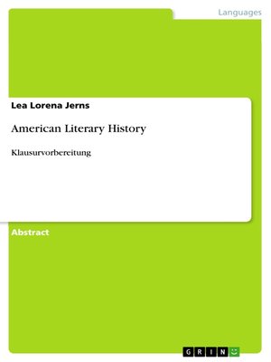 cover image of American Literary History